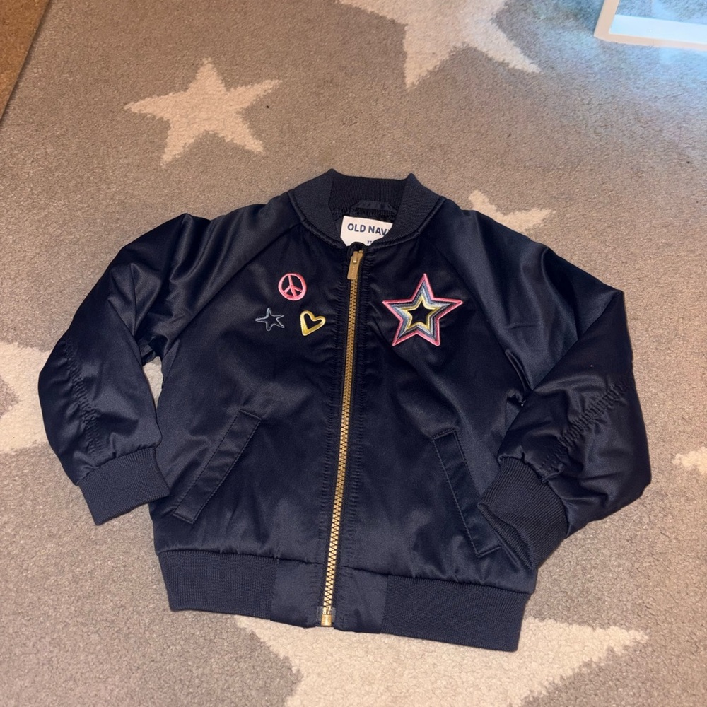 Old Navy Navy Patch Star Bomber Jacket